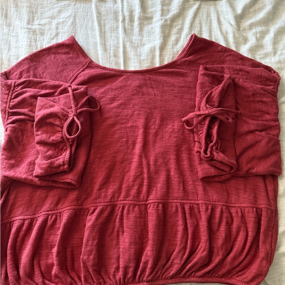 Aerie Deep Red Blouse